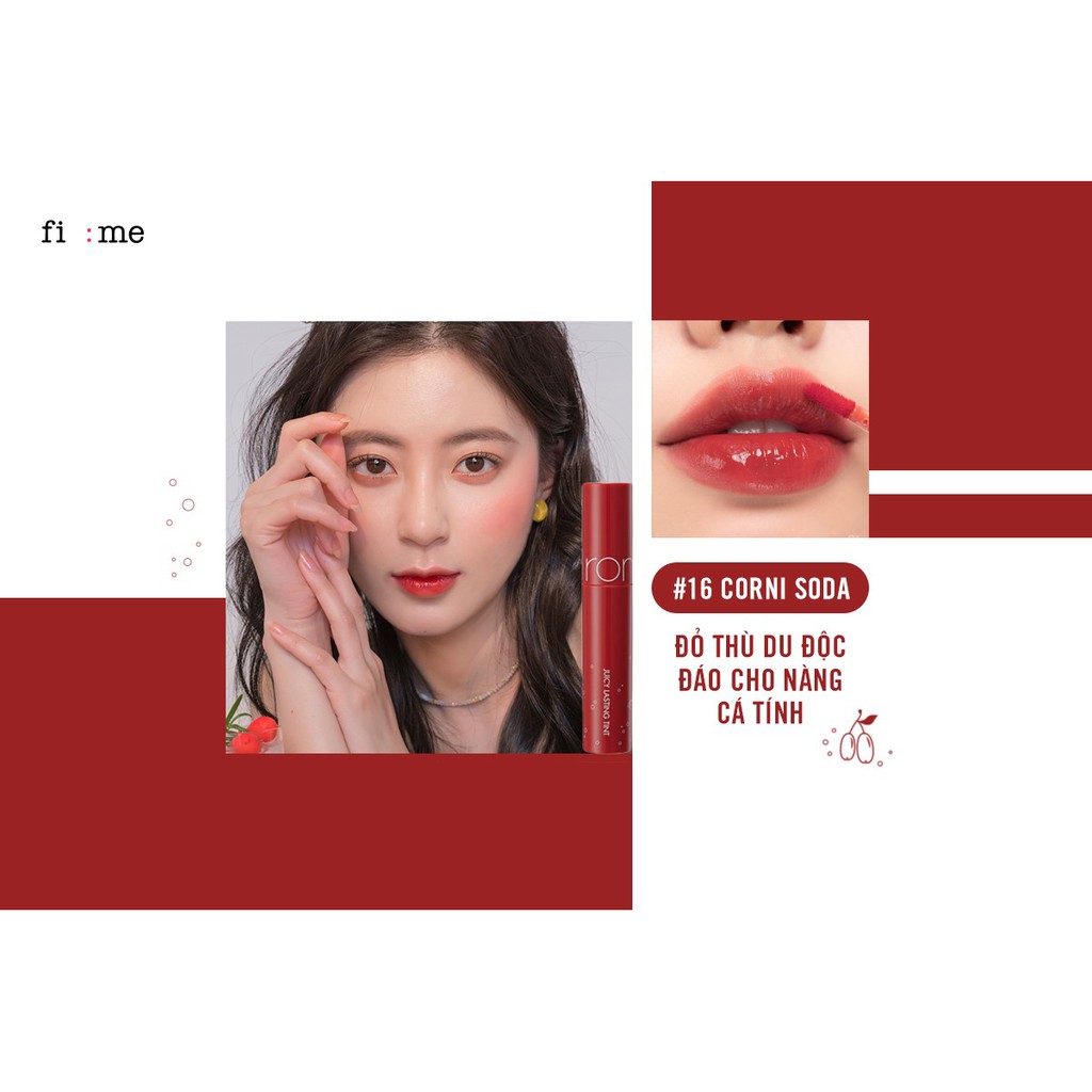 Son Tint Bóng Romand Juicy Lasting Tint Màu 16 Corni Soda