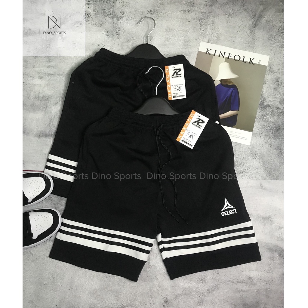 Quấn short thể thao DINO SPORTS quần đùi nam kẻ sọc trẻ trung và năng động, co giãn hoạt động thoải mái