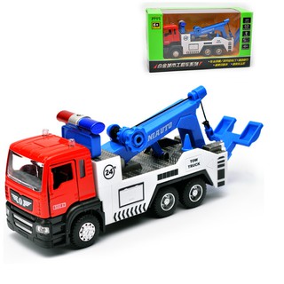 Xe ô tô cứu hộ đồ chơi trẻ em có đèn và âm thanh cabin bằng sắt xe chạy cót