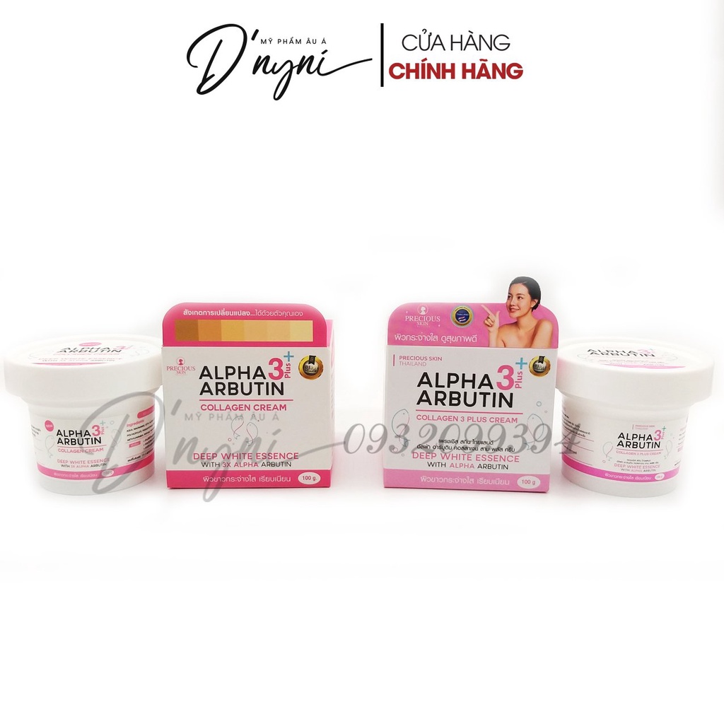Kem Dưỡng Trắng Da Body Collagen 3 Plus Cream Alpha Arbutin 100ml Thái Lan