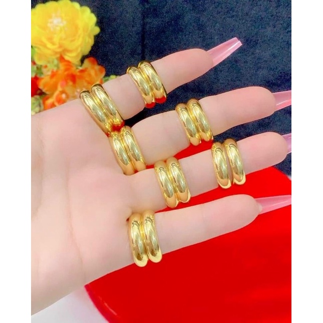 Nhẫn 2 chỉ trơn màu 24k khắc mộc 9999 110.15