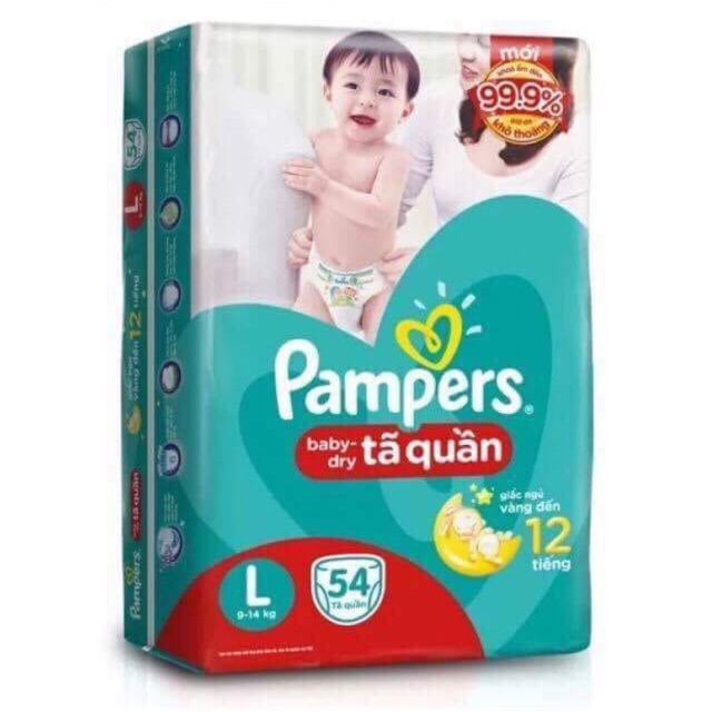 Bỉm quần Pampers M60 - L54 - XL48