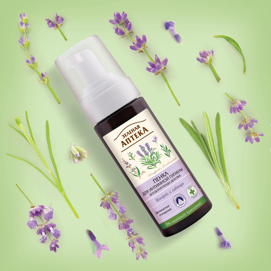 Dung dịch vệ sinh phụ nữ dạng bọt apteka cây xô thơm và lavender 150ml - ảnh sản phẩm 6