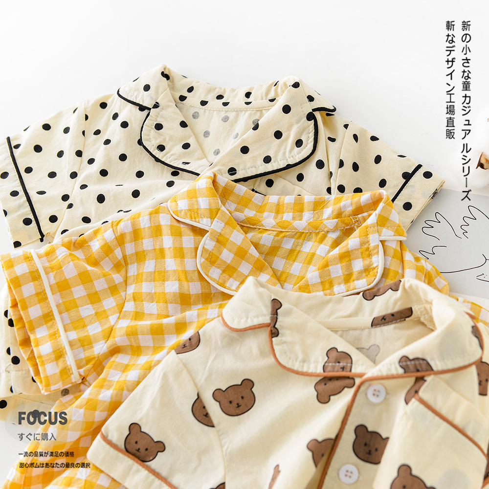 Bộ Đồ Ngủ Tay Ngắn In Họa Tiết Hoạt Hình Dành Cho Bé Trai Gái Sơ Sinh