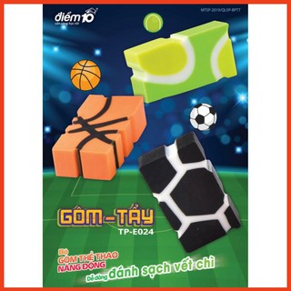 Gôm/tẩy hình bóng đá điểm 10 tp-e024
