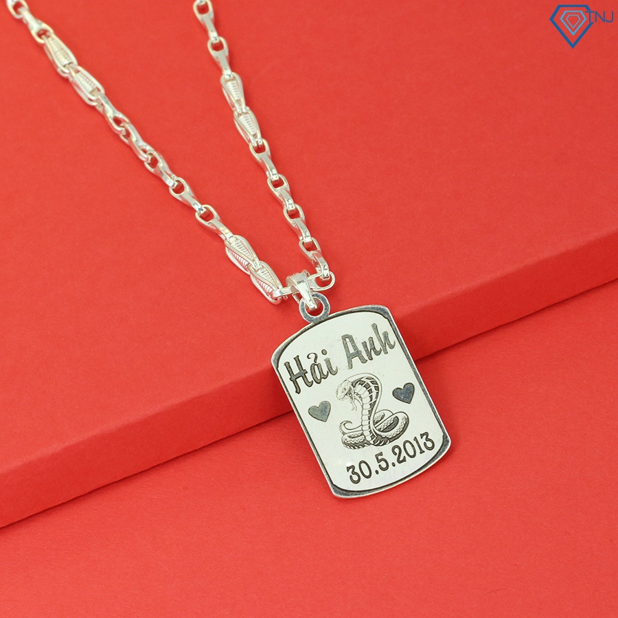 Dây chuyền bạc trẻ em khắc tên DCT0086 Trang Sức TNJ