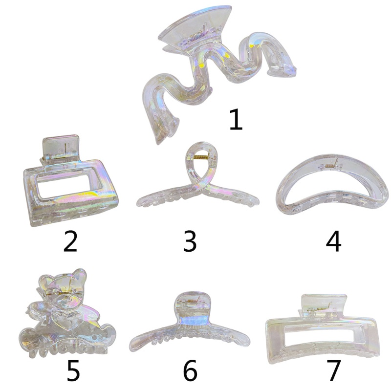 Kẹp Tóc Càng Cua Kiểu Pháp Ngọt Ngào Bằng Nhựa Resin Chống Trượt Thời Trang Mùa Hè