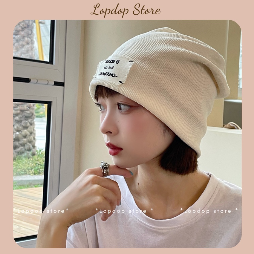 Mũ len dệt kim LopDop Store mũ len nam nữ phong cách cá tính cold ngầu [ Lót cotton ] - MLEN101