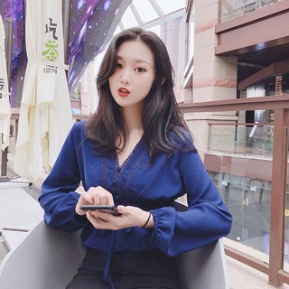 ÁO SƠ MI VIỀN REN THẮT EO NEW