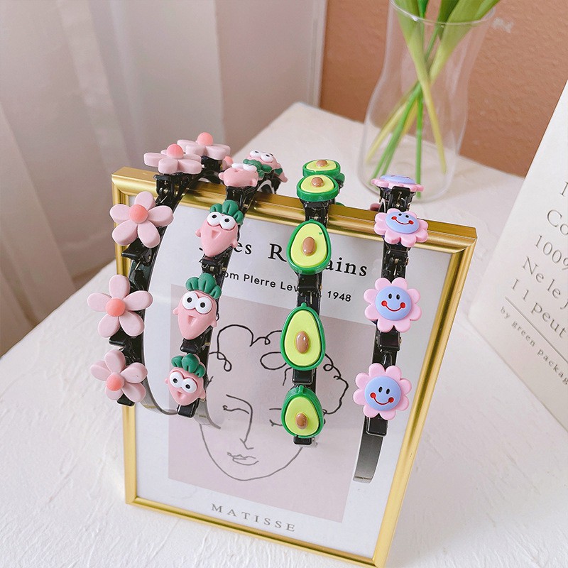 Kẹp Tóc Hình Hoa / Trái Cây Dễ Thương Cho Bé Gái
