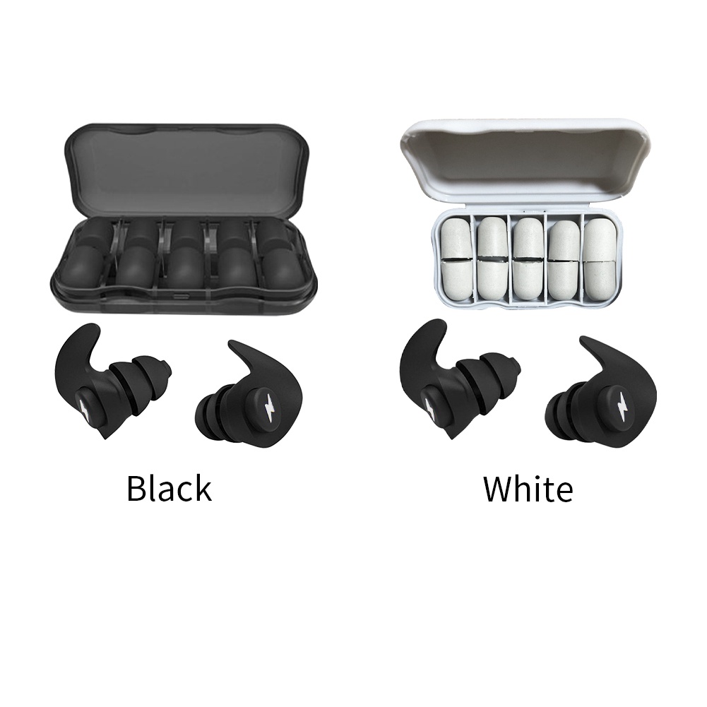 Set 6 Cặp Nút Bịt Tai Chống Ồn Có Thể Giặt Sạch Dành Cho Người Lớn Và Trẻ Em