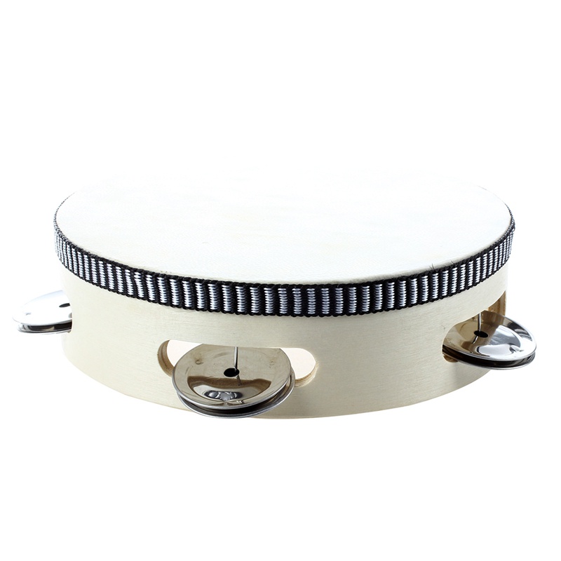 6" Musical Tambourine Tamborine Drum Round Percussion Gift for KTV Party