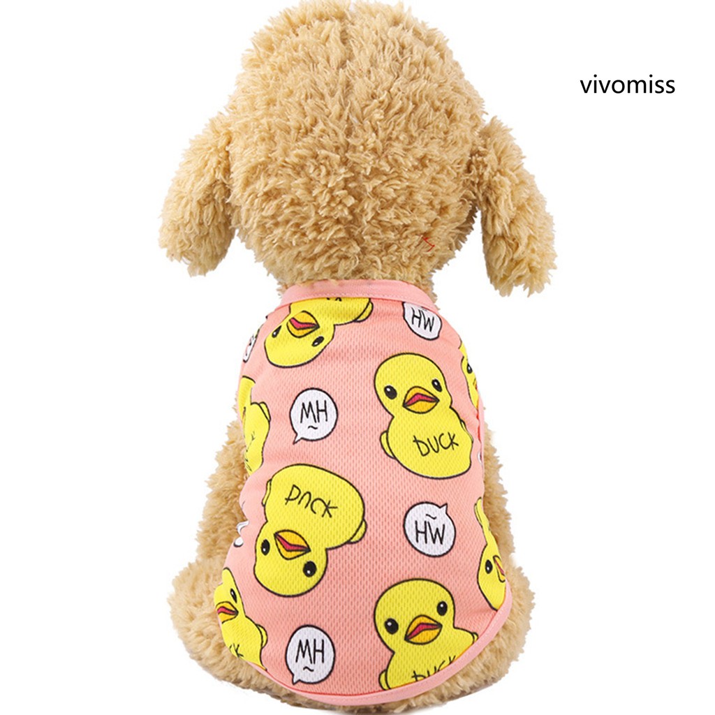 Áo Lưới In Hình Vịt Đáng Yêu Cho Thú Cưng