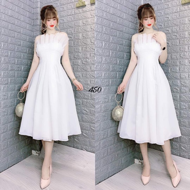 Đầm xoè cúp xếp ly bo beo con kiến siêu xinh TRIPBLE T DRESS -size M/L -MS188V