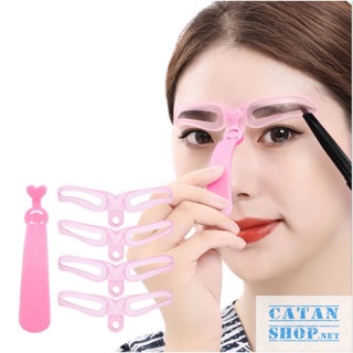 Dụng cụ makeup bộ 4 hoặc 8 kiểu Khuôn kẻ chân mày đẹp