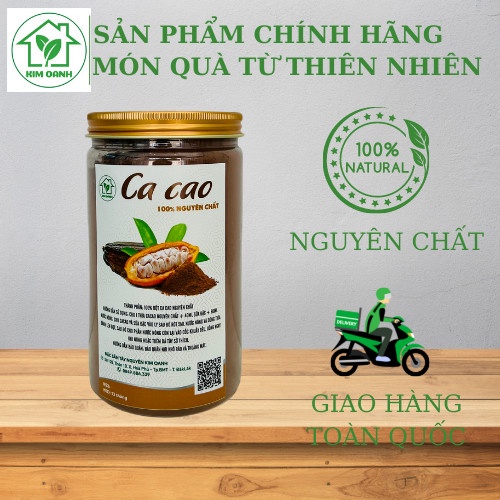 Ca Cao nguyên chất Đăk Lăk thơm ngon đặc sản Tây Nguyên Kim Oanh hộp 500gr
