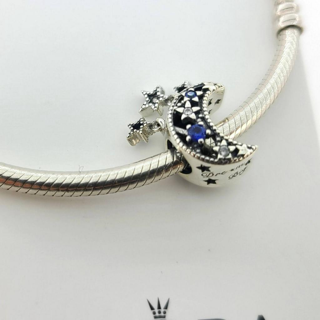 Charm bạc CDE Star &amp; Crescent Moon Charm CDE1145 - Charm cao cấp S925