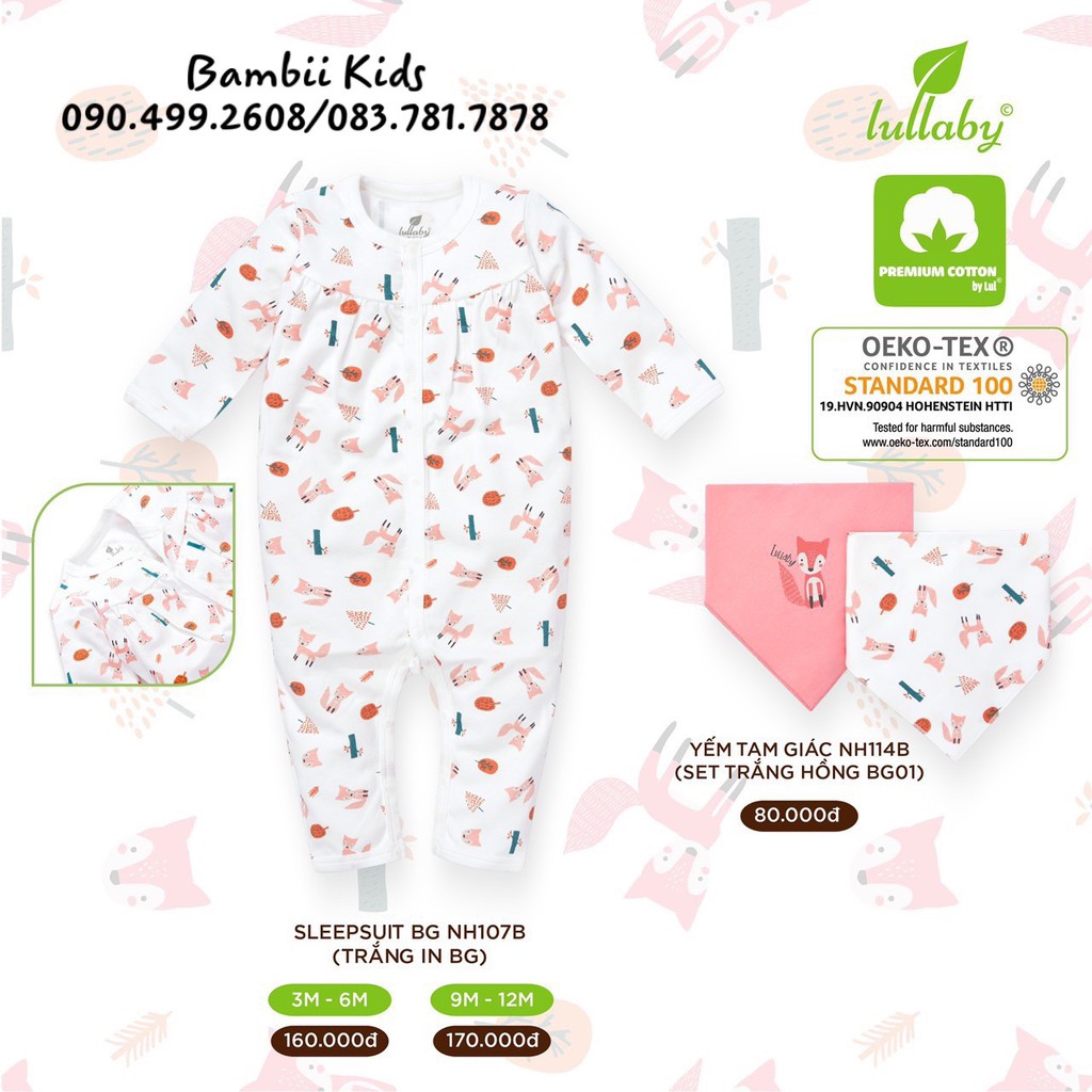 [LULLABY SALE] Bộ Body Cotton Nỉ thu đông bé trai / bé gái