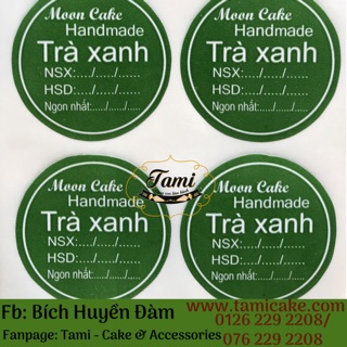 Tem nhân Trà xanh có NSX và HSD- 50 tem