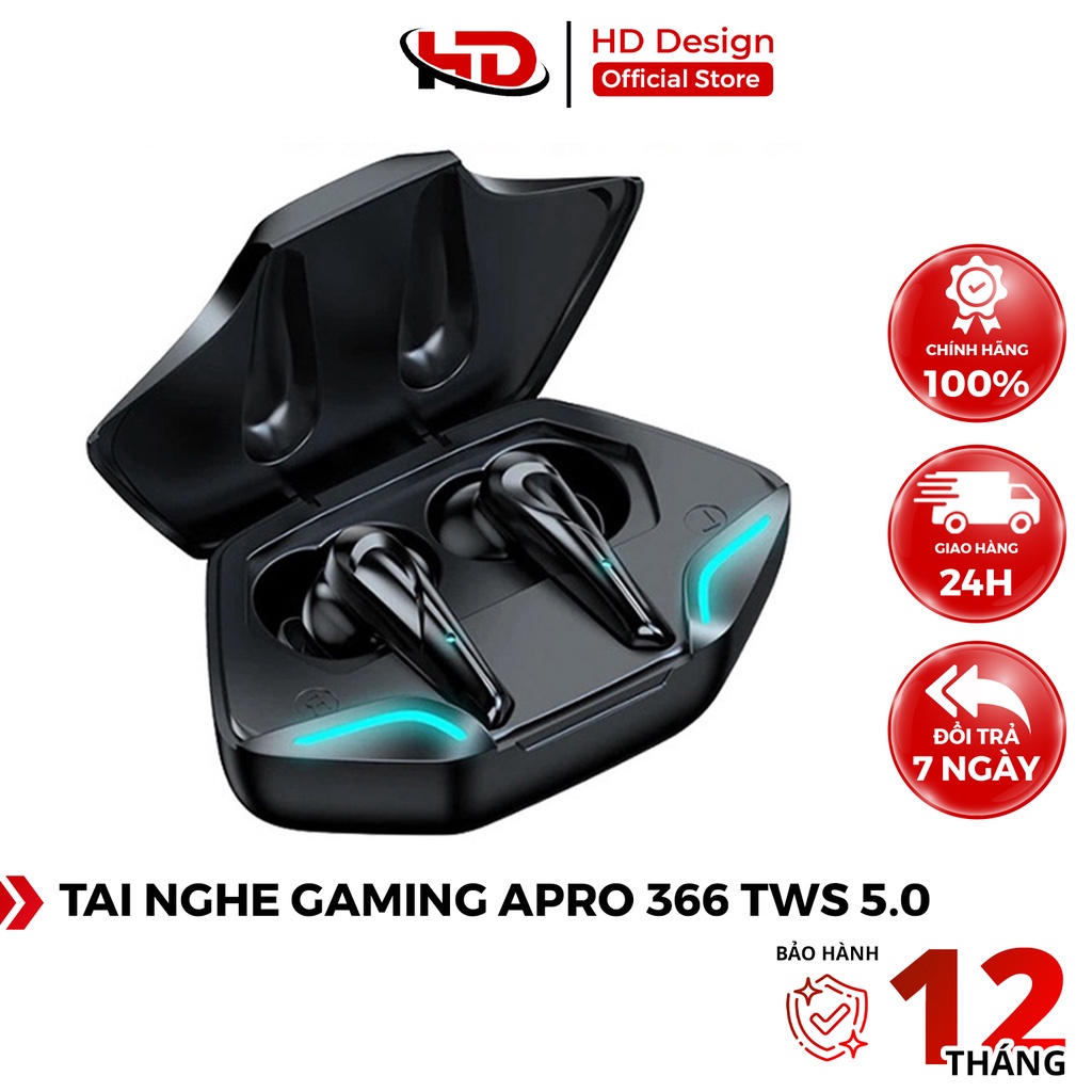 Tai Nghe Gaming Apro366 Tws Bluetooth 5.0 - Không Dây Có Mic Với Độ Trễ Thấp