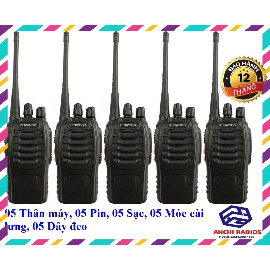Bộ 5 Máy Bộ đàm KENWOOD TK608+Tai nghe hot