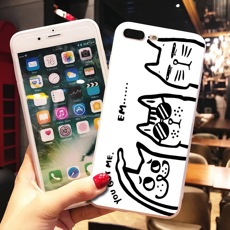 Dễ Thương Ốp Điện Thoại tpu Silicon Mềm Hình Mèo Đáng Yêu Cho iphone x xr 12 13 mini 11 14 pro xs max 5s se2 6 6s 7 8 plus