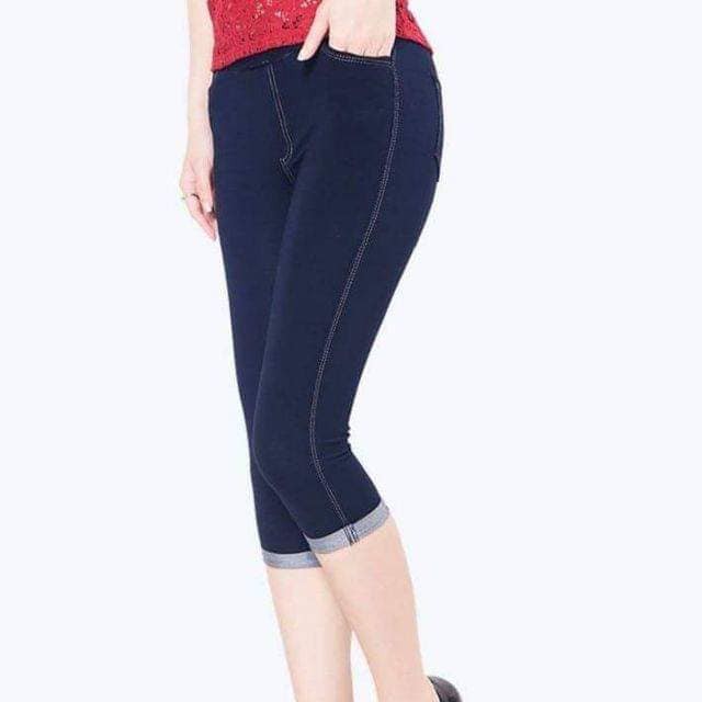 Quần legging lửng giả jean cho nữ | Quần legging hai da