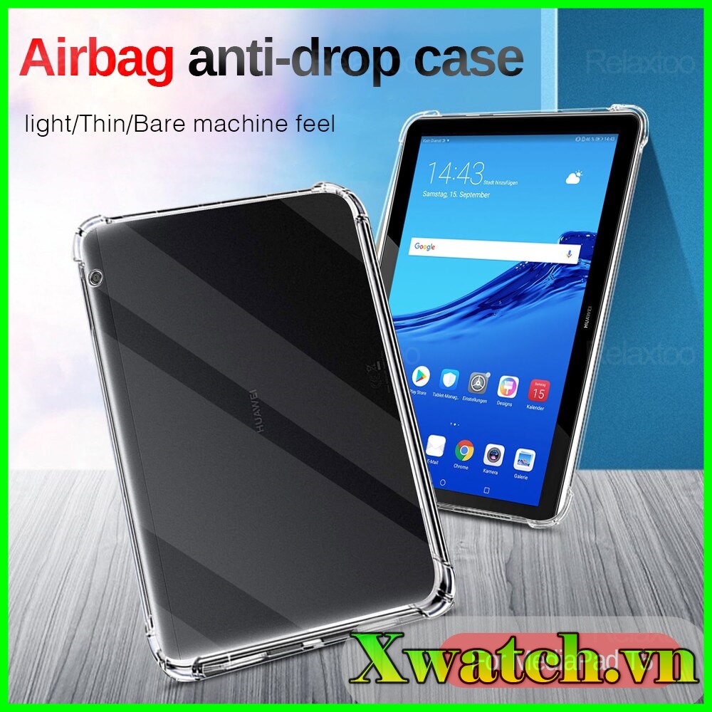Ốp Lưng Silicone chống va đập Cho Huawei Mediapad T5 10 10.1 Trong Suốt