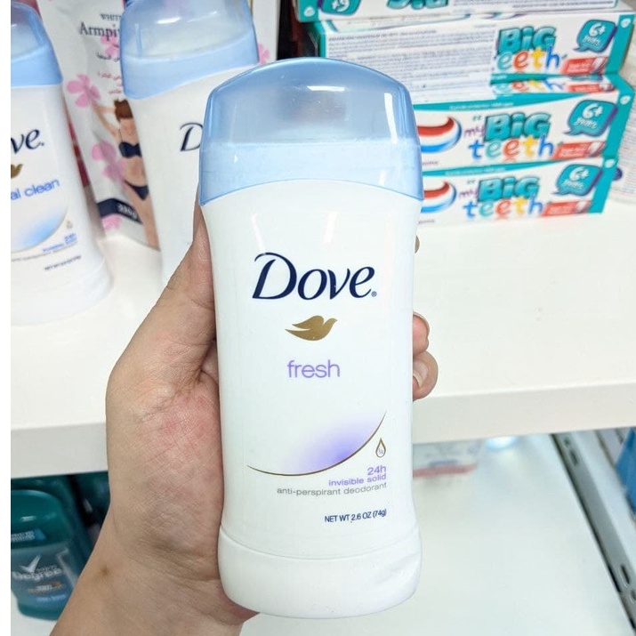 Lăn khử mùi Dove Mỹ ngăn tiết mồ hôi 24H Lăng nách nữ 74g