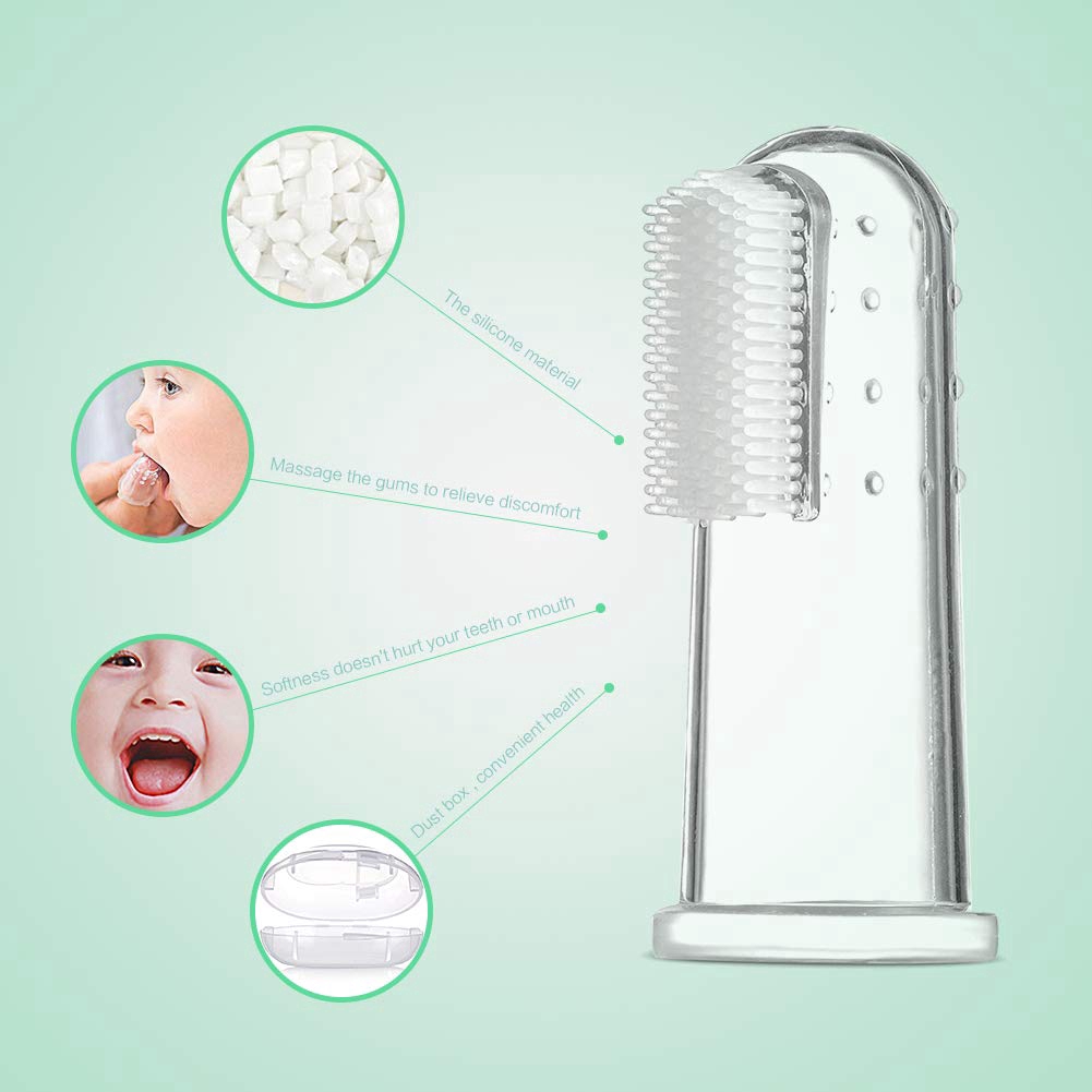 Bàn chải đánh răng bằng silicone cho trẻ sơ sinh