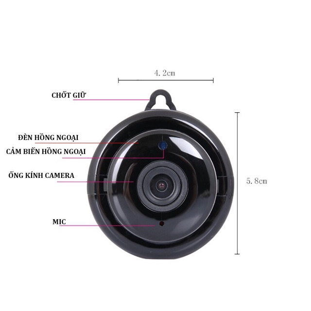 Camera Giám sát Wifi Không Dây Mini V380 HỒNG NGOẠI HD 1080P kèm Full phụ kiện | BigBuy360 - bigbuy360.vn