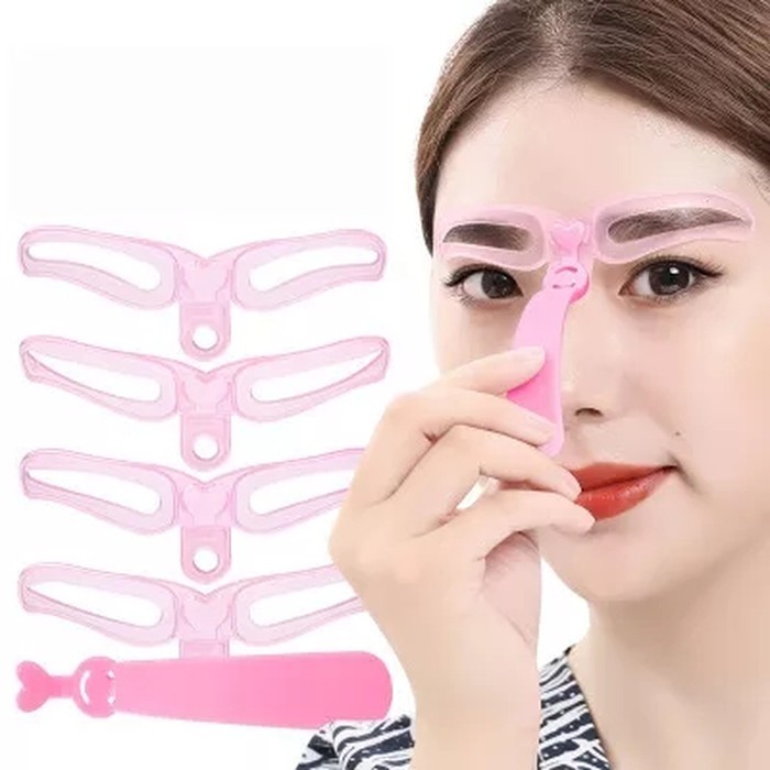 (hàng Mới Về) Bộ 4 Trong 1 Khuôn In Lông Mày 4 Trong 1 Tiện Dụng