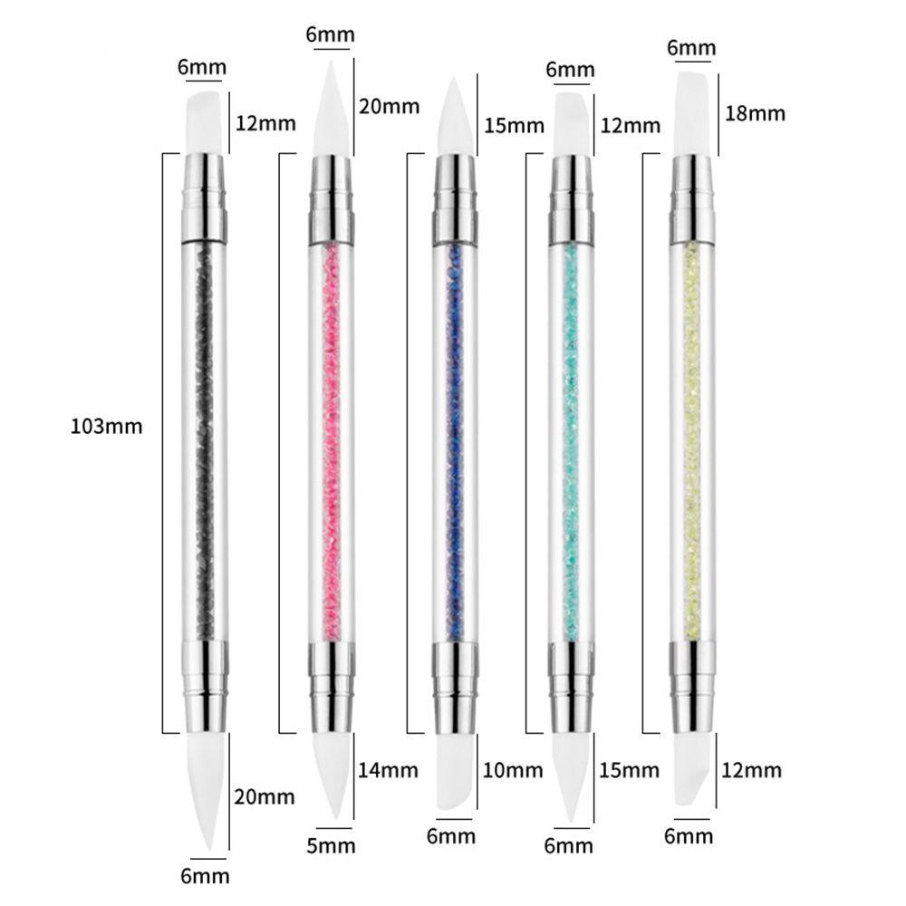 Cọ Vẽ Móng Nghệ Thuật DIY Hai Đầu Silicone Chuyên Nghiệp