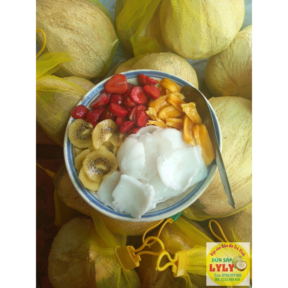 Dừa Sáp Loại đặc biệt nước sệt trái to 1kg5