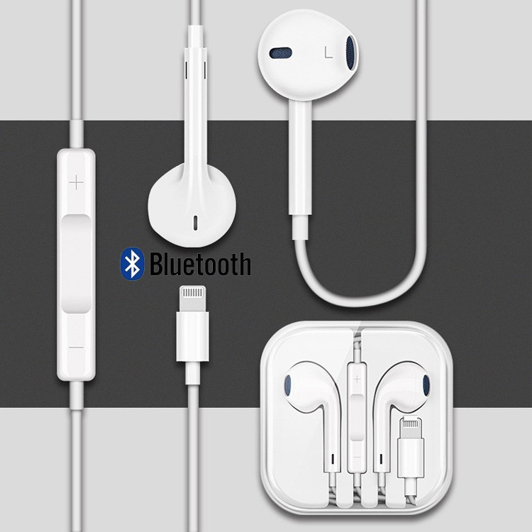 Tai nghe nhét tai BLUETOOTH chân cắm lightning Ip7/8/X phiên bản mới nhất 2019 bảo hành 12 tháng IPHONE 7/8/X NEW