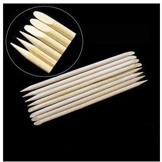 Set 1 que đẩy da chết bằng gỗ cam dùng cho móng tay nghệ thuật
