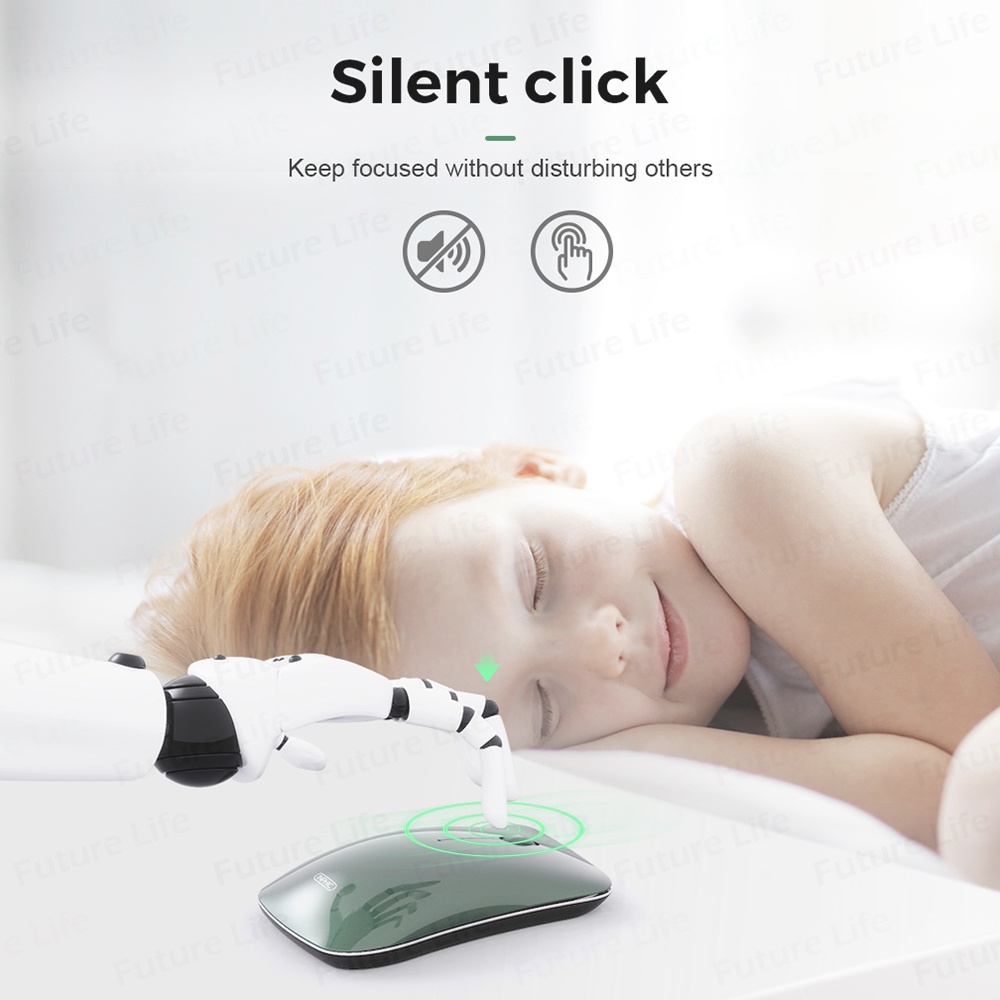 Chuột Không Dây Bluetooth INPHIC PM9 Có Thể Sạc Lại Bấm Im Lặng Silent Dùng Cho Máy Tính PC Laptop Mac - Hàng Chính Hãng