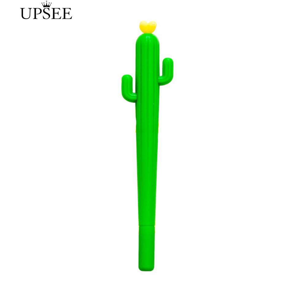 🔰UPSEE  Cactus 0.5mm Black Ink Gel Pen School Office Stationery Gift