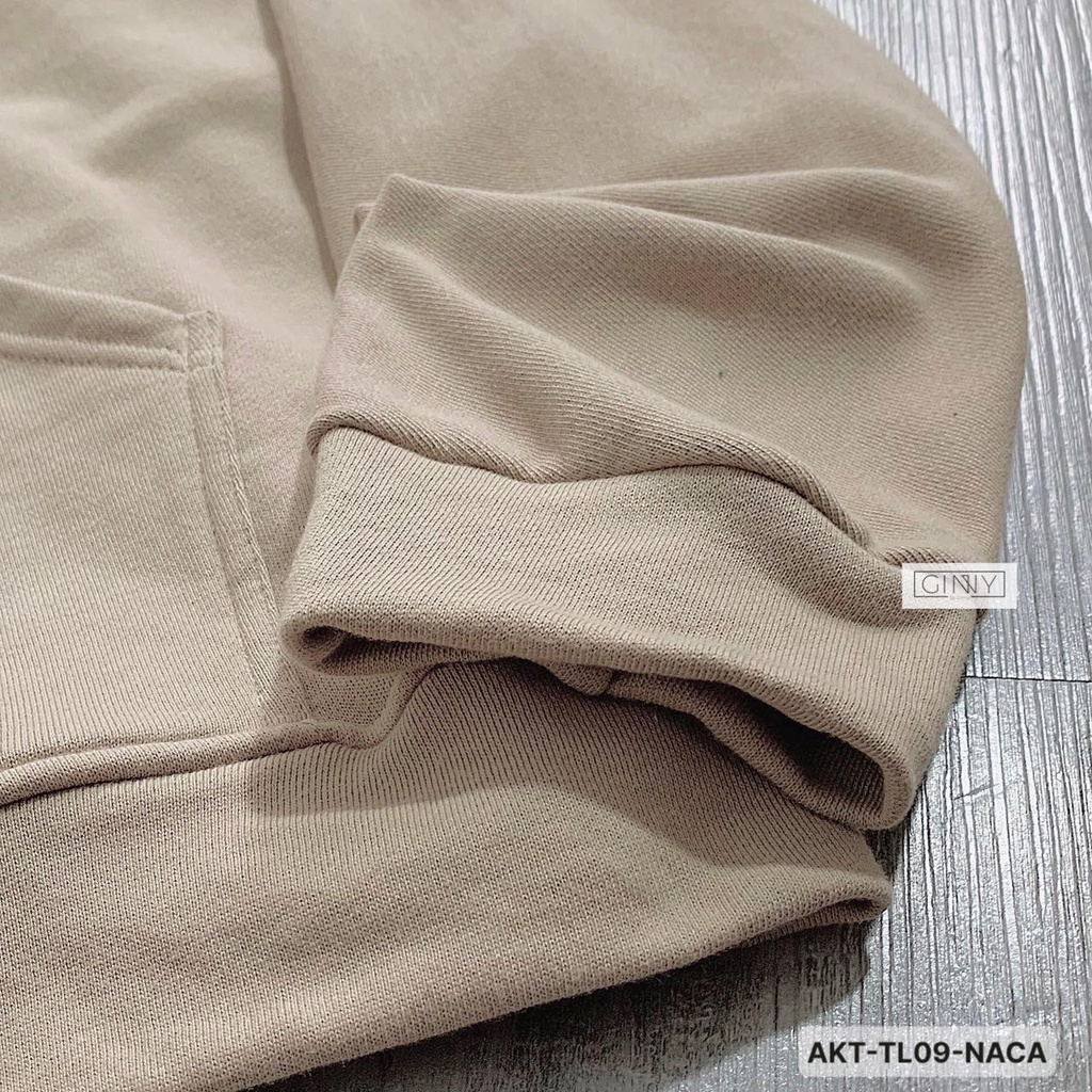 Áo khoác Hoodie Zip thun CC Alina TL-09 Trendy | Chống Nắng, Có Túi Trong, Nón Rộng Form Rộng chuẩn Ulza | GinHouse Shop