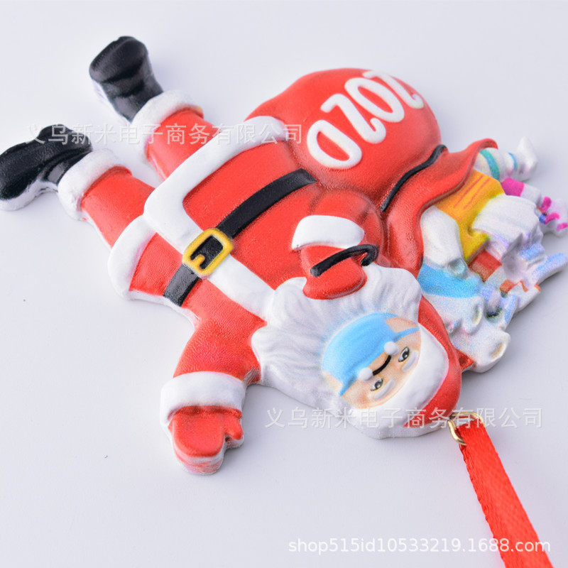 Santa Hanging Pendant New Christmas Products Resin Red Christmas Face Mask Snowman Gift Holiday Decoration