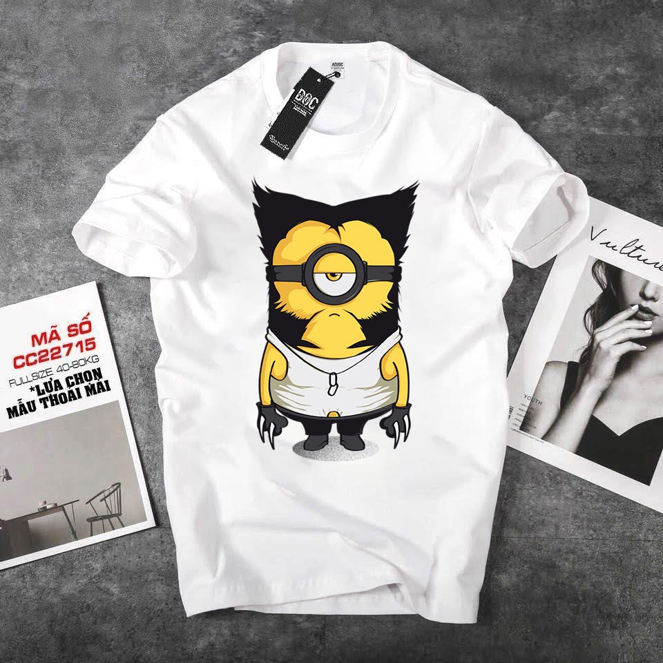 ÁO PHÔNG CỔ TRÒN NGẮN TAY Minion Ngộ Nghĩnh IN HÌNH CỰC NGẦU CỰC ĐÁNG YÊU CHẤT LIỆU VẢI THUN ĐẸP CHO BẠN THÂN - 0242