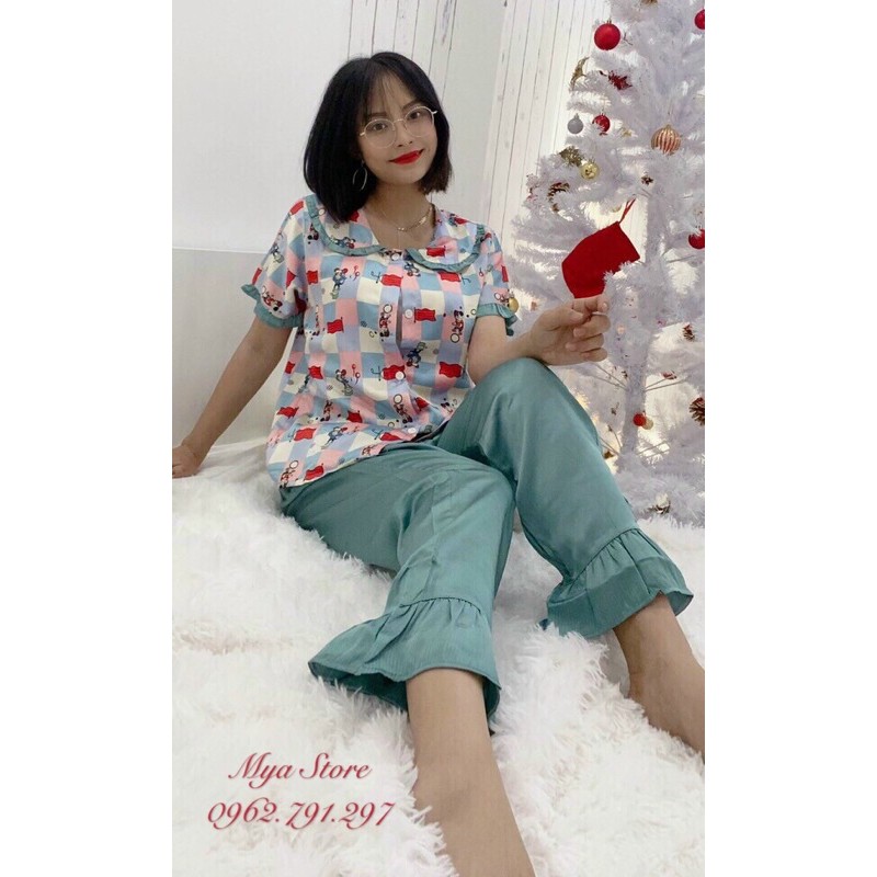 Sale👉Bộ Pijama (Quần Dài-Tay Ngắn) Lụa Satin Cao Cấp Hàng Loại 1 Mềm Mại, Không Xù