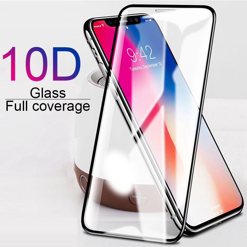 Kính Cường Lực 10D Bảo Vệ Toàn Màn Hình Cho iPhone 11 Pro MAX X XR XS 7 8 plus