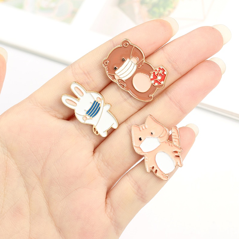 Ghim cài áo hình động vật hoạt hình ngộ nghĩnh