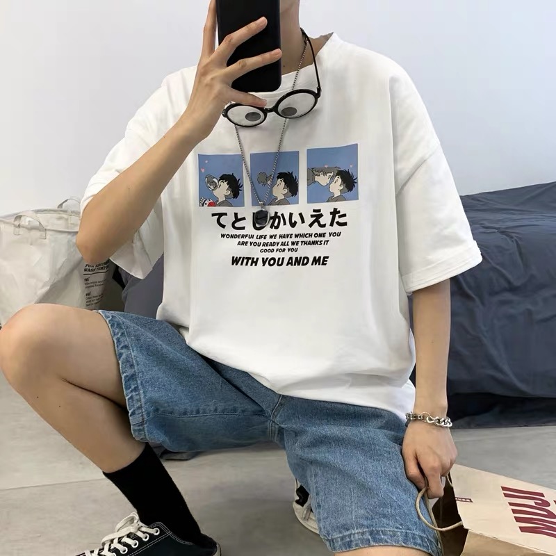 Áo thun tay ngắn form rộng thoải mái có size từ S-5XL