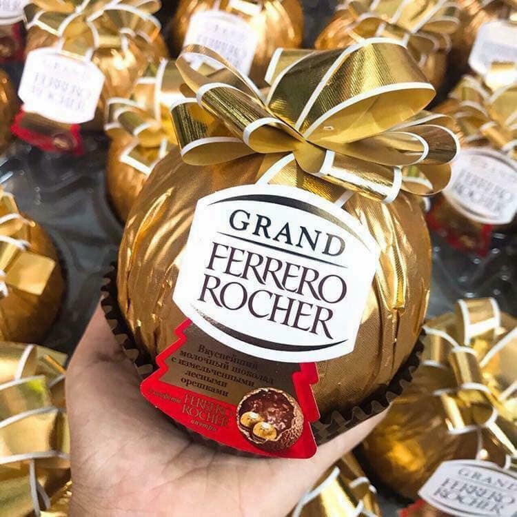 [Giá tốt] Socola Ferrero Rocher Nga hình quả cầu buộc nơ đỏ 125gr - 8000500168554 - Chính hãng