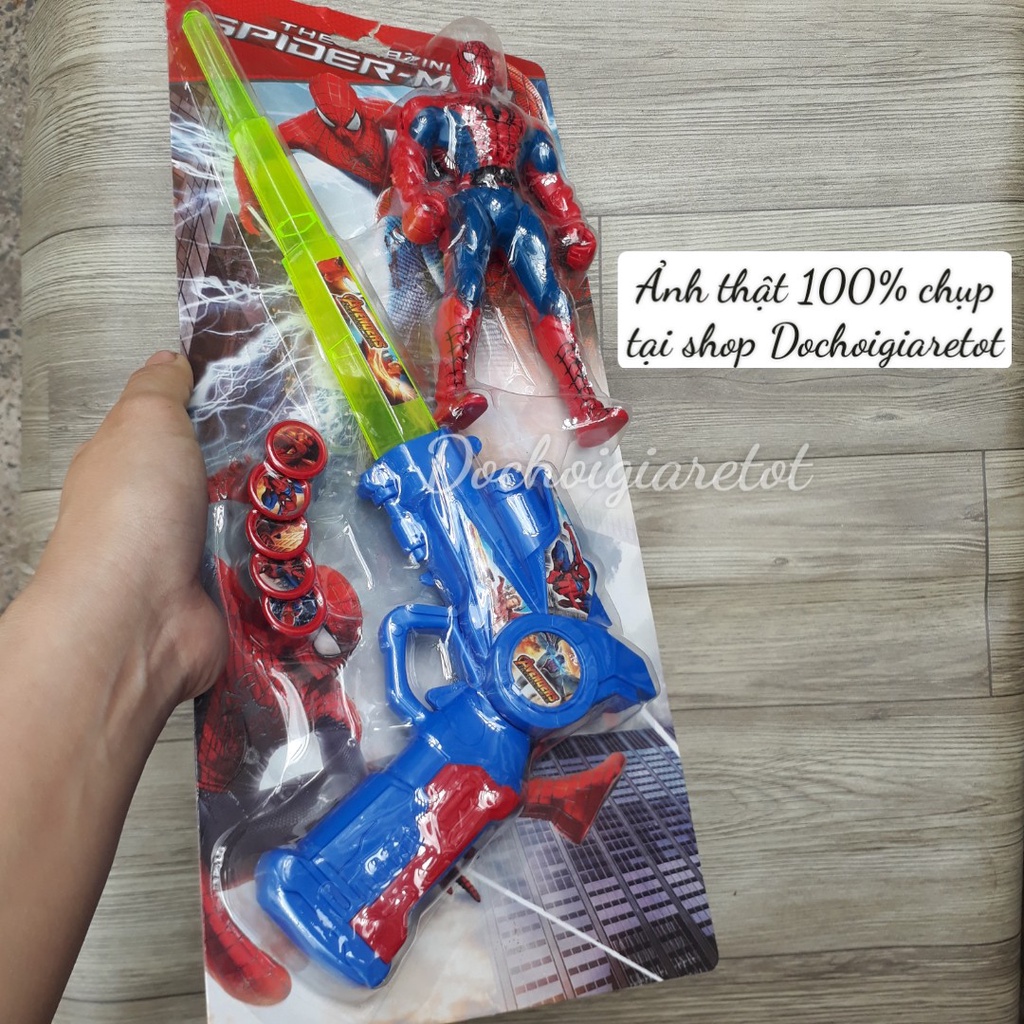 Vỉ đồ chơi ben 10 kiếm, súng phát sáng đèn nhạc sinh động tặng kèm đồng hồ bắn thẻ xu