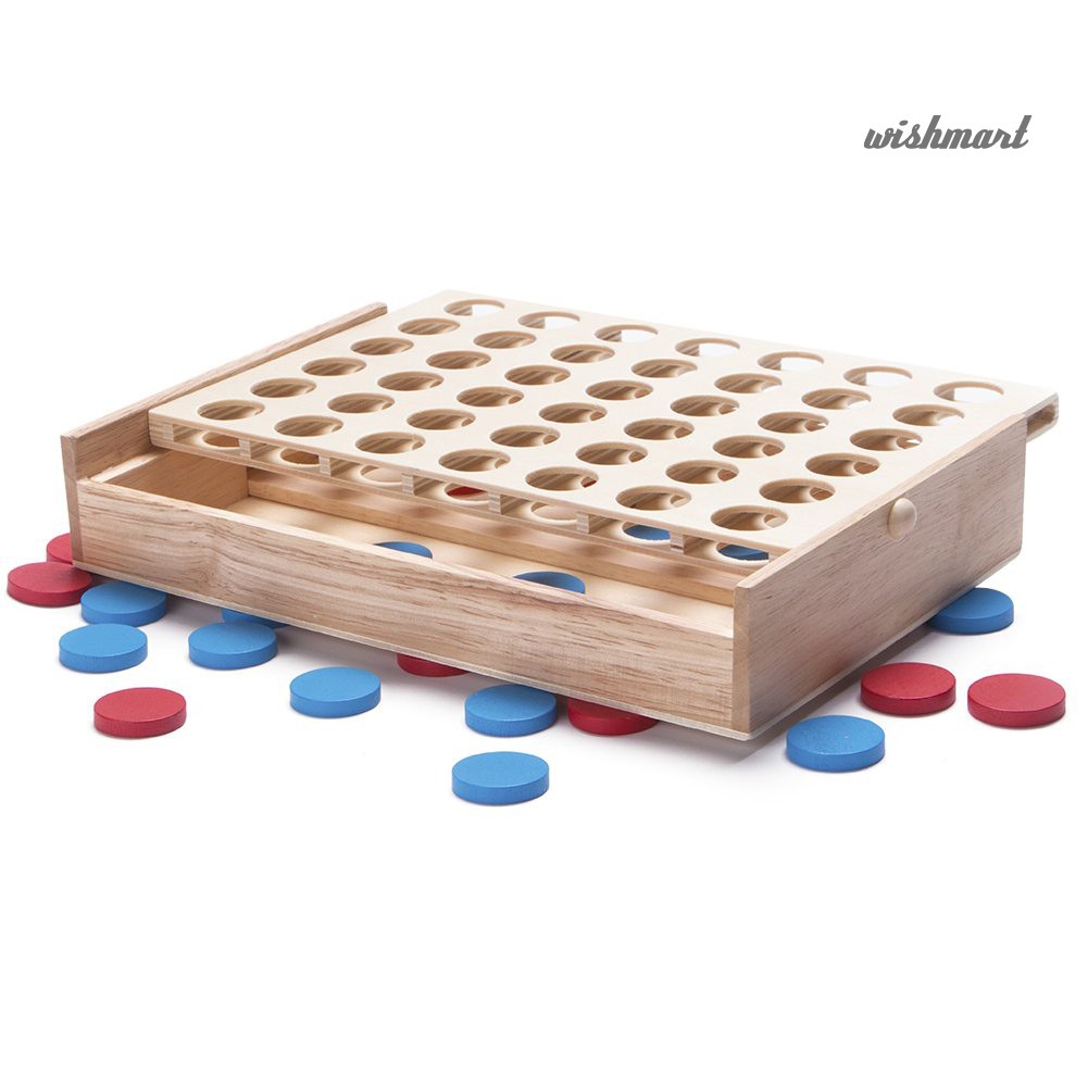 Bộ trò chơi board game bằng gỗ kết nối 4 điểm trên một hàng cho trẻ và người lớn