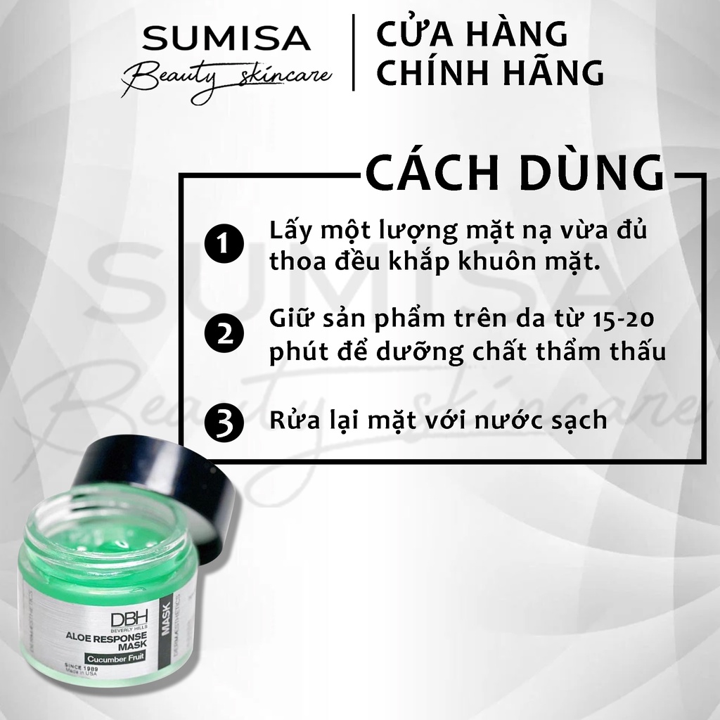 DBH Aloe Response Masque – Mặt nạ dưỡng ẩm phục hồi da 30ml