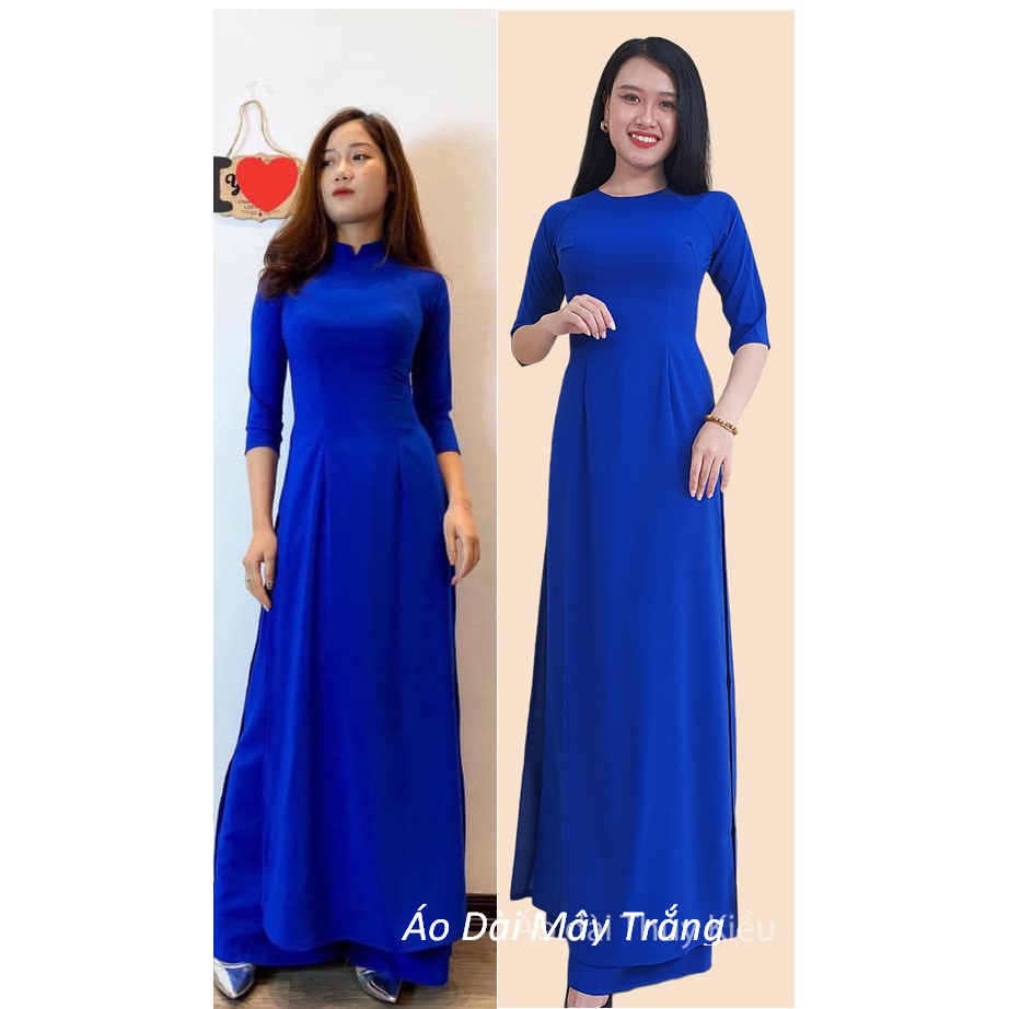 Áo dài nữ 🔥SALE RẺ 🔥 Áo dài màu xanh coban cực sang chảnh